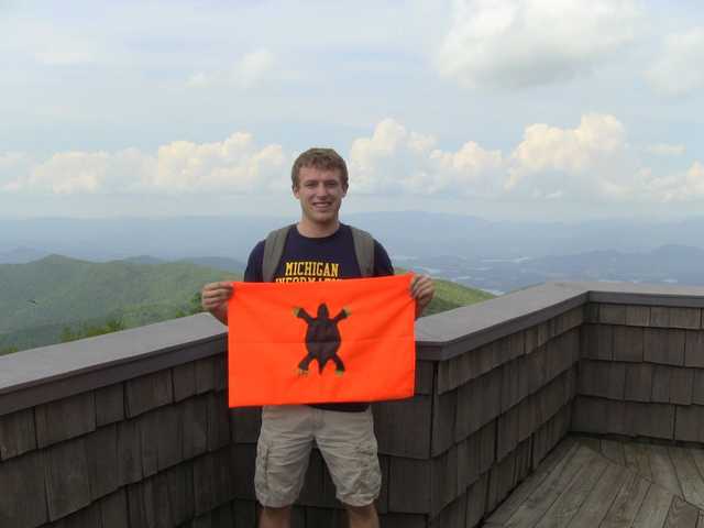 Brasstown Bald observation deck above the Blue Ridge